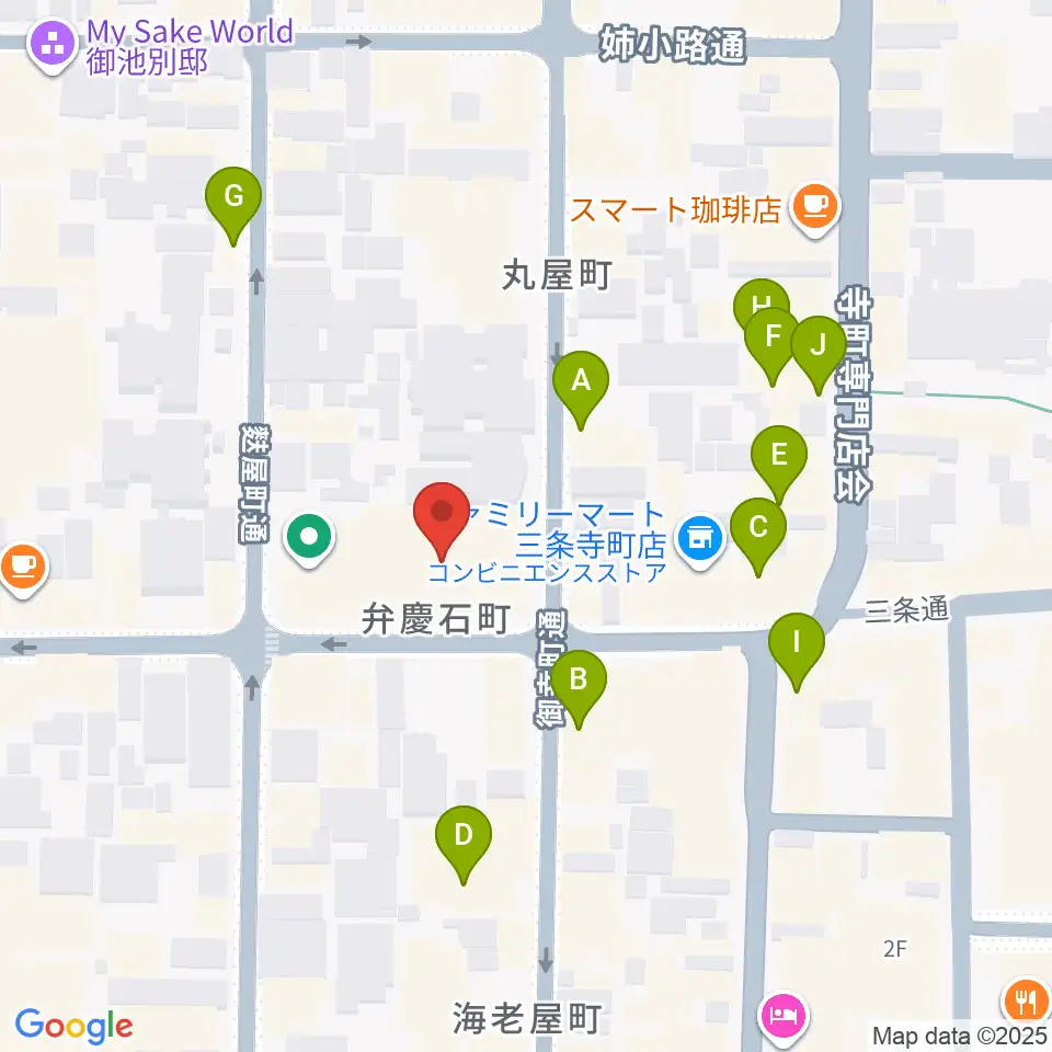 Le club Jazz周辺のファミレス・ファーストフード一覧地図