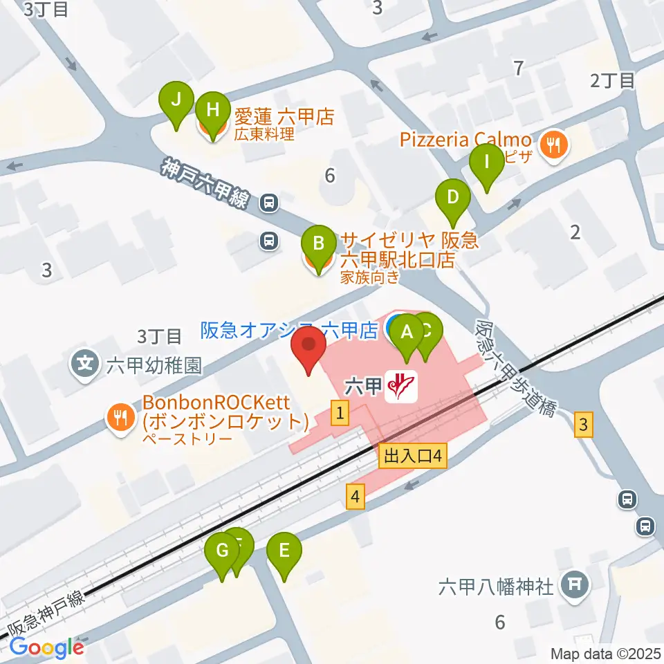 神戸ALWAYS周辺のファミレス・ファーストフード一覧地図