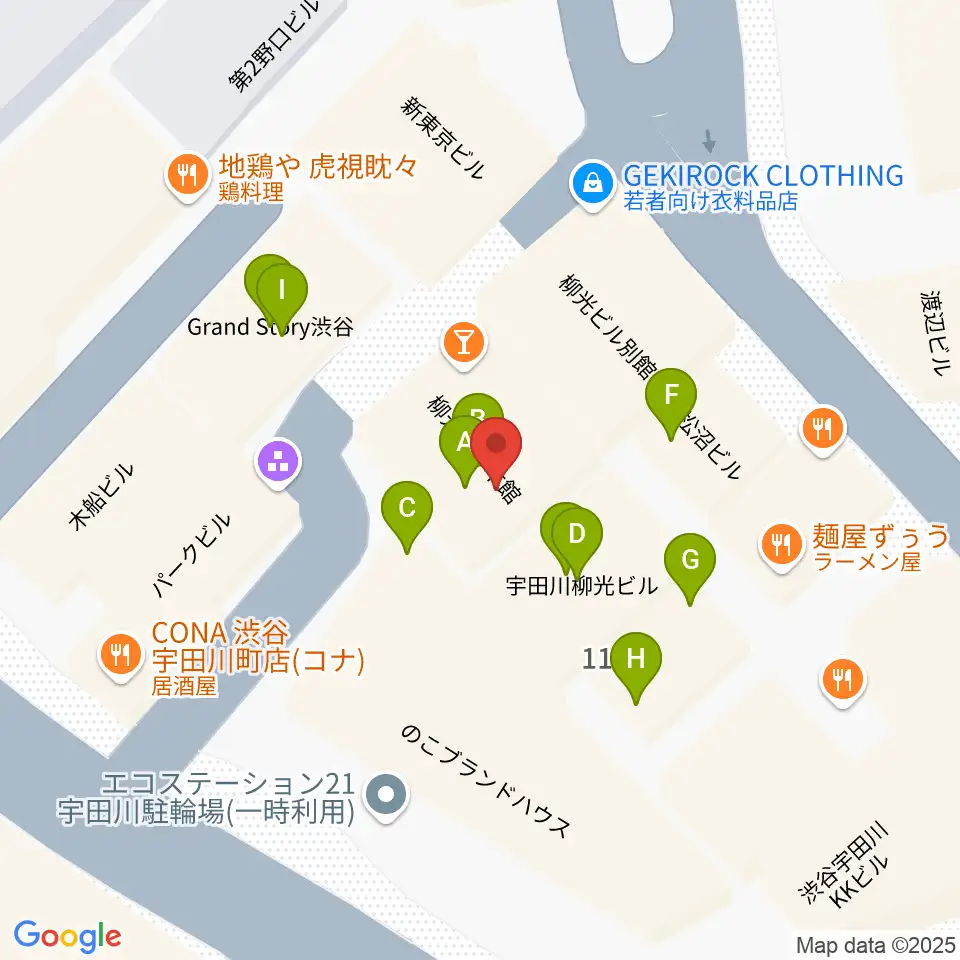 マザーズ・レコード周辺のファミレス・ファーストフード一覧地図