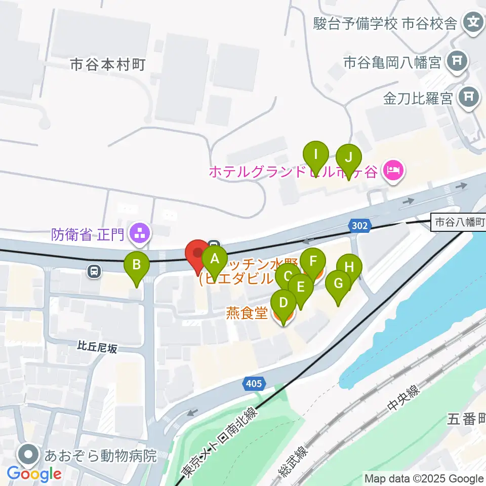 四谷ハニーバースト周辺のファミレス・ファーストフード一覧地図