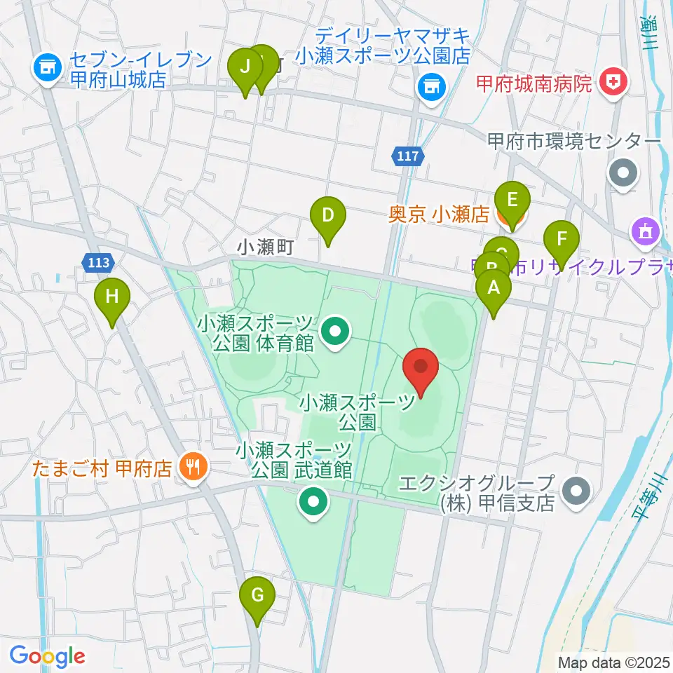 Jit リサイクルインク スタジアム周辺のファミレス・ファーストフード一覧地図