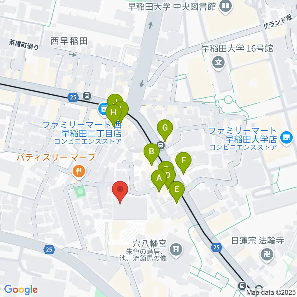 トーキョーコンサーツ・ラボ周辺のファミレス・ファーストフード一覧地図