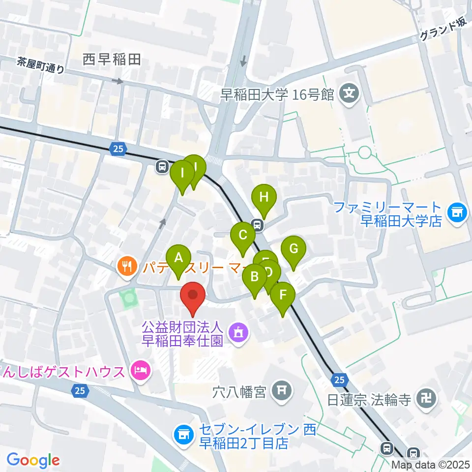 トーキョーコンサーツ・ラボ周辺のファミレス・ファーストフード一覧地図