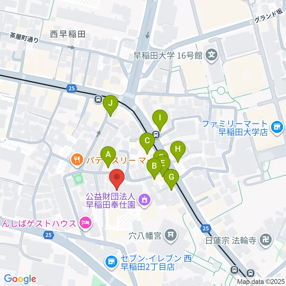 トーキョーコンサーツ・ラボ周辺のファミレス・ファーストフード一覧地図