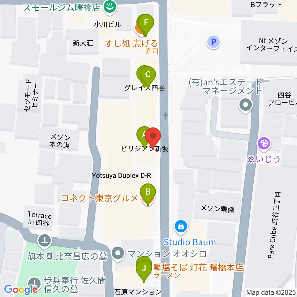 曙橋Bar461周辺のファミレス・ファーストフード一覧地図