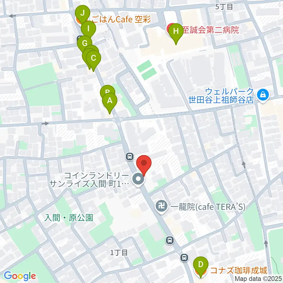 奏音の小箱周辺のファミレス・ファーストフード一覧地図