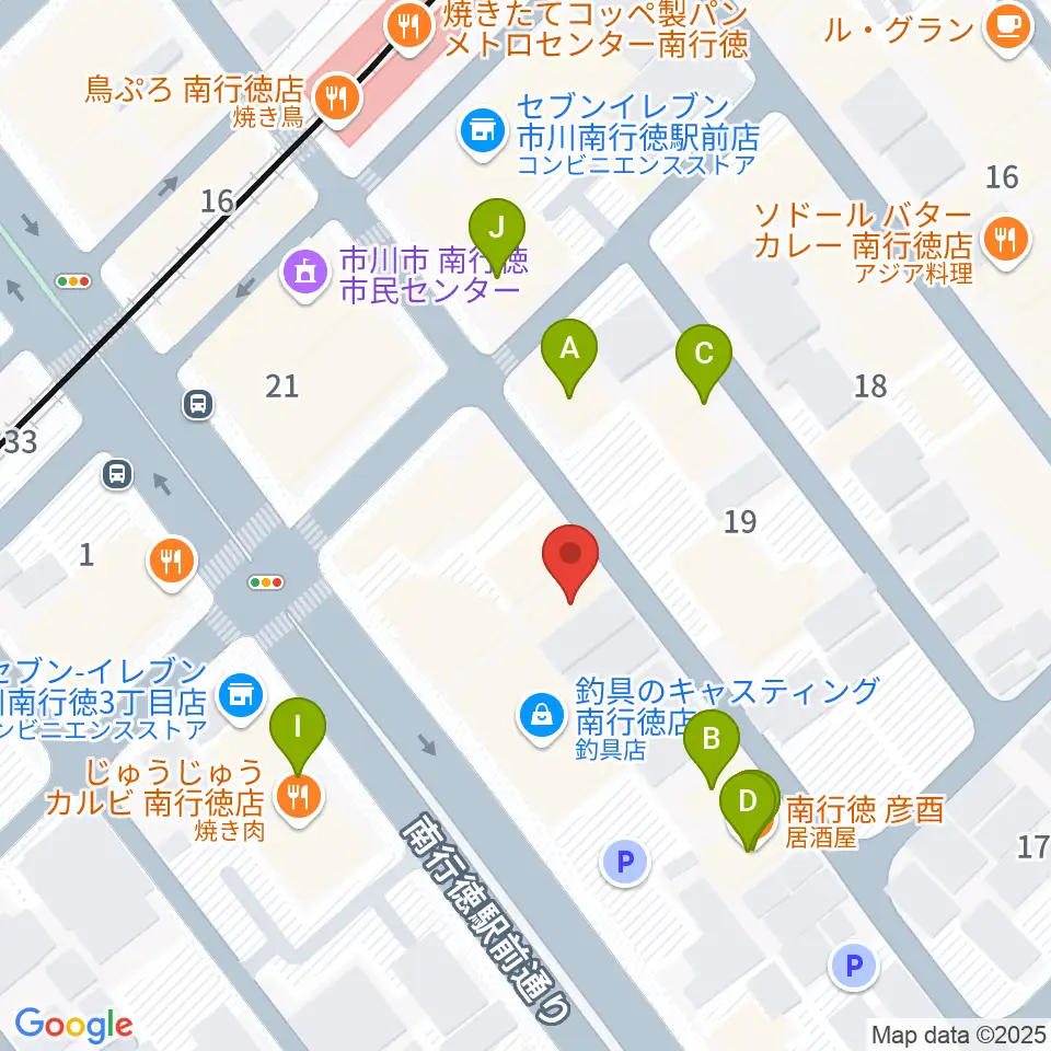 ミュージックメソッド周辺のファミレス・ファーストフード一覧地図