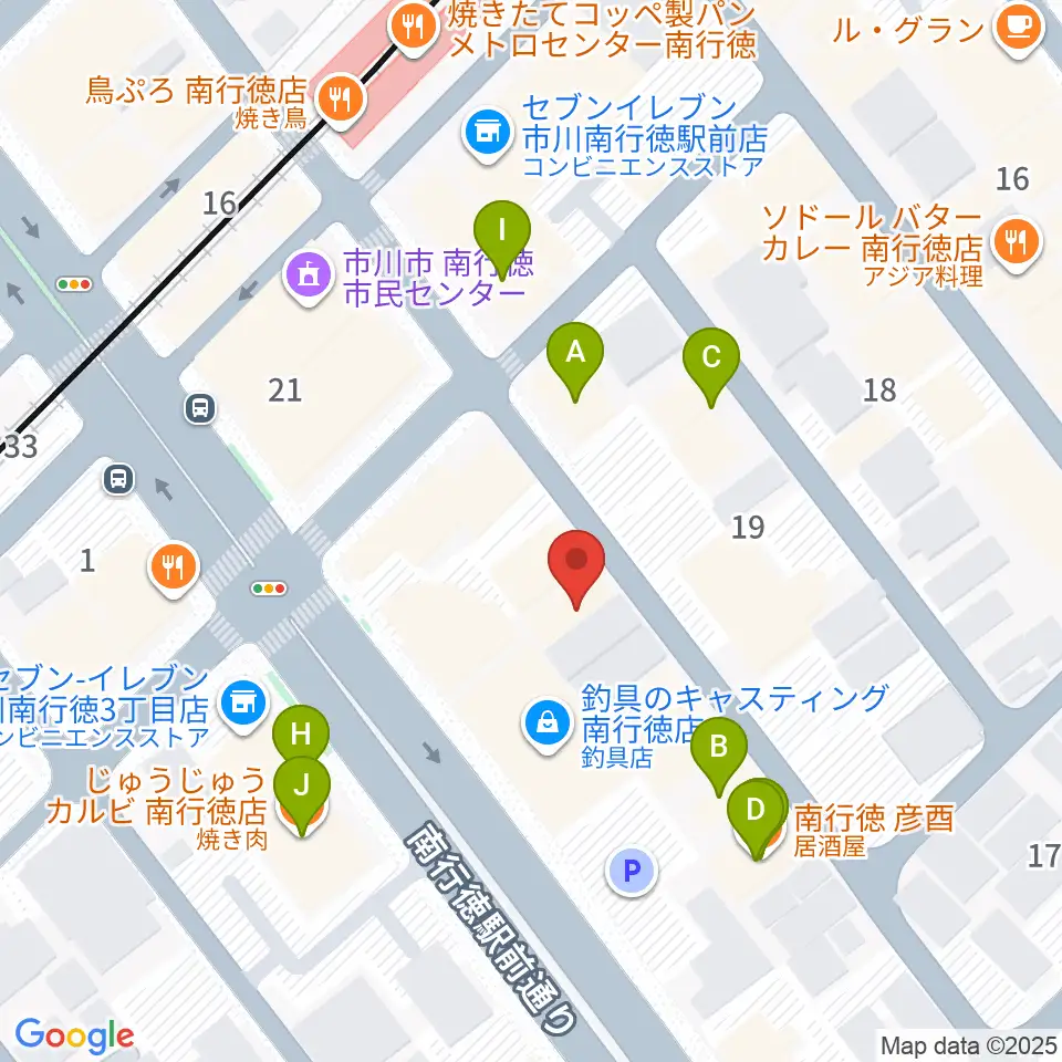 ミュージックメソッド周辺のファミレス・ファーストフード一覧地図