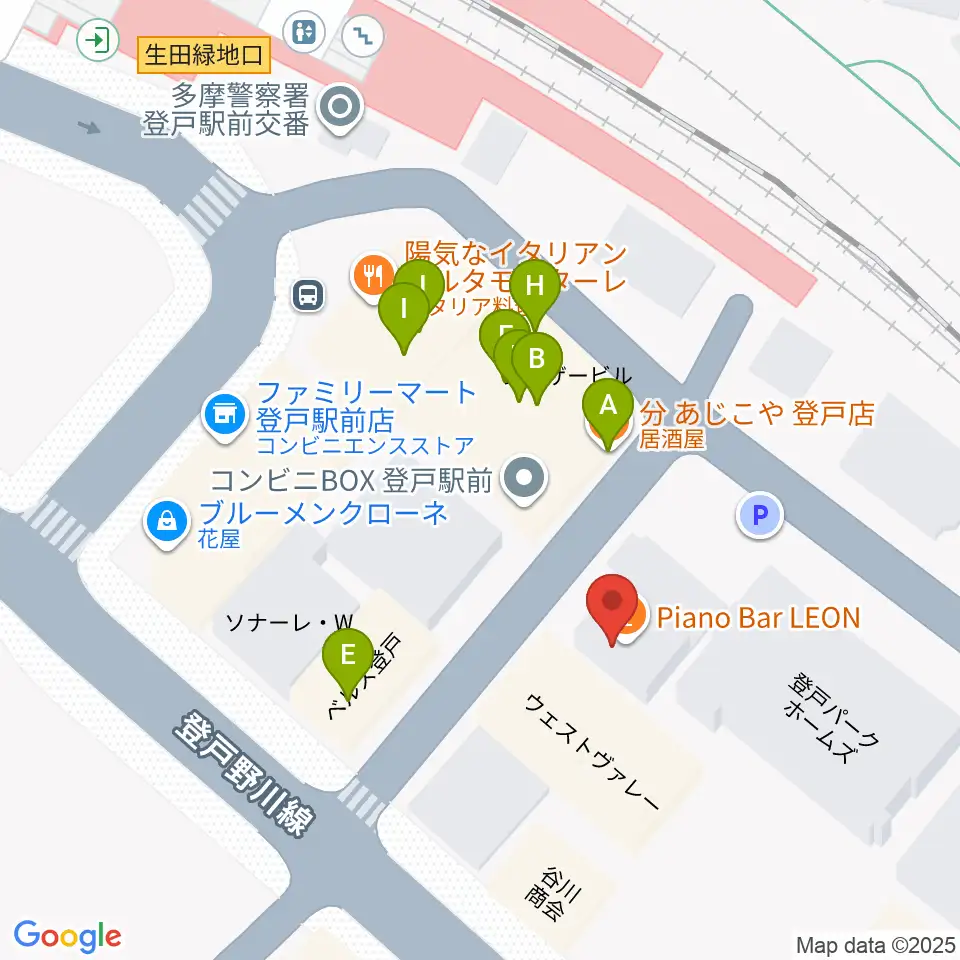 オンゴ周辺のファミレス・ファーストフード一覧地図