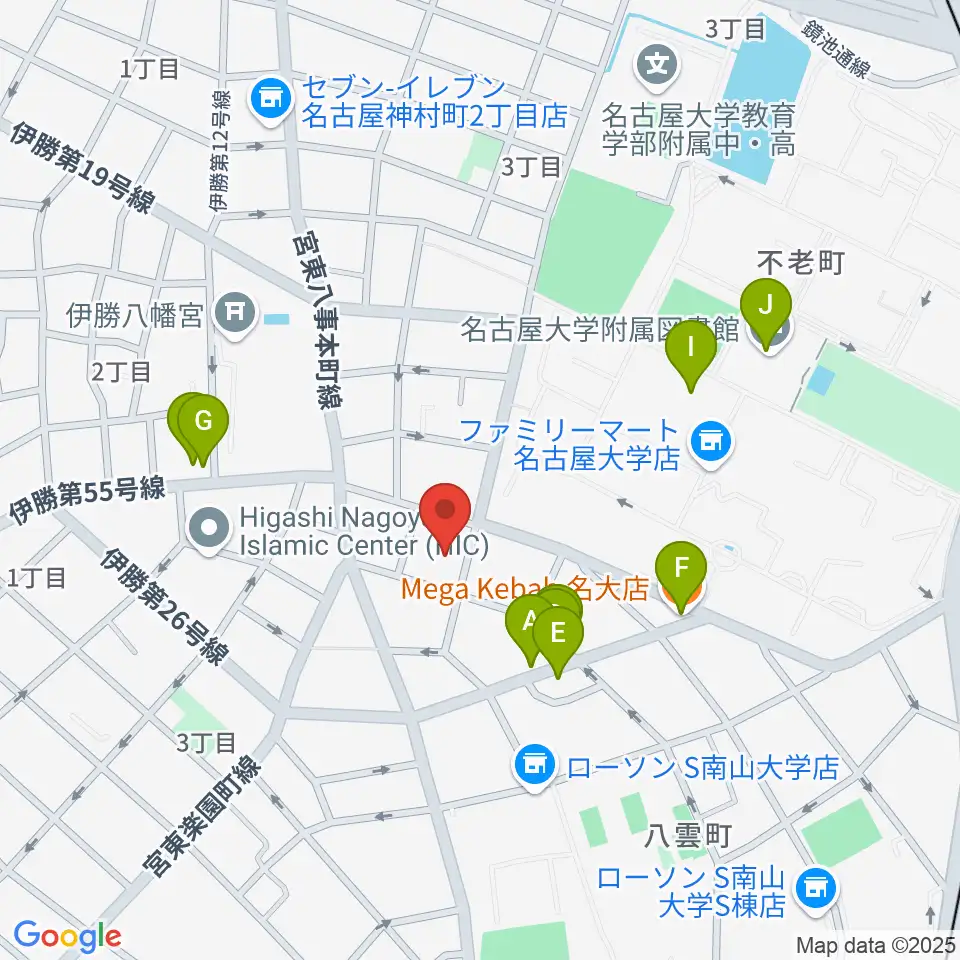 ムジーク・ゾリステン周辺のファミレス・ファーストフード一覧地図