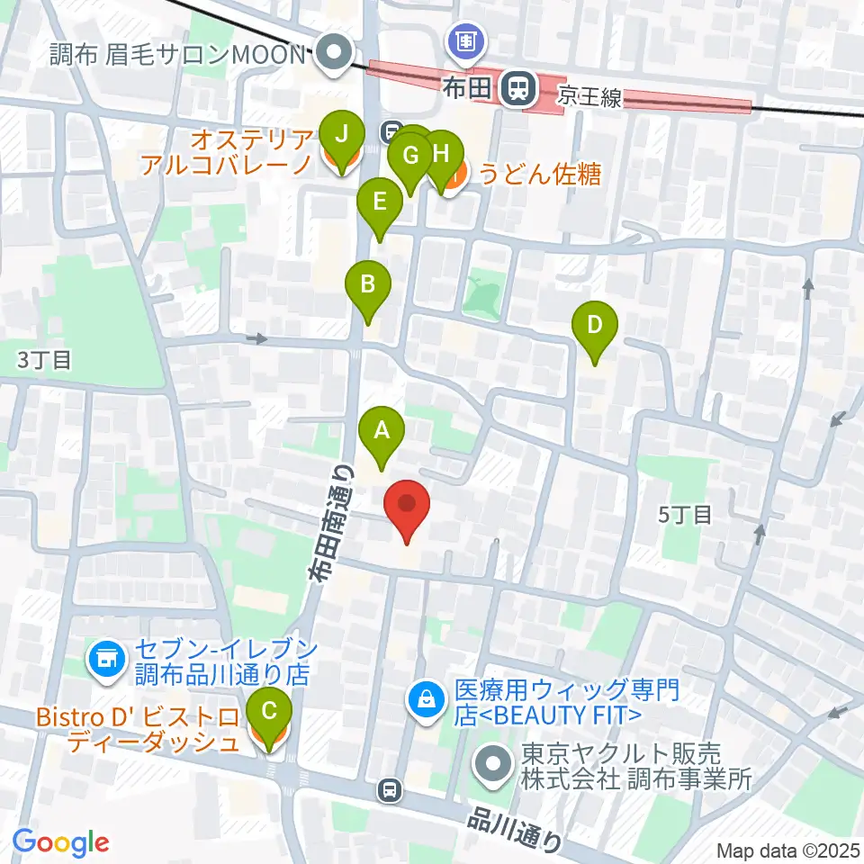 office DERZO周辺のファミレス・ファーストフード一覧地図