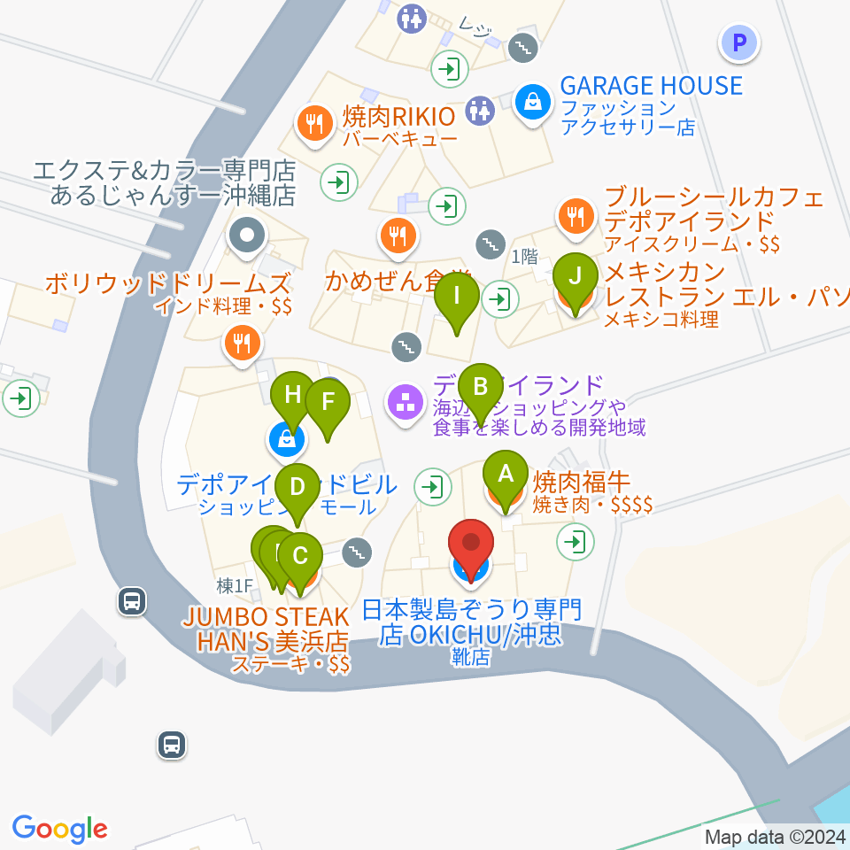 ライブハウスモッズ周辺のファミレス・ファーストフード一覧地図