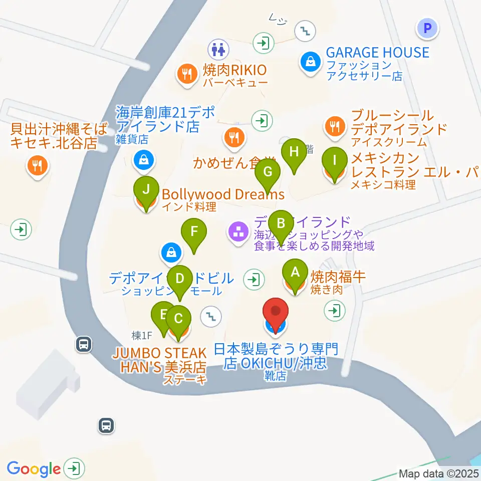 ライブハウスモッズ周辺のファミレス・ファーストフード一覧地図