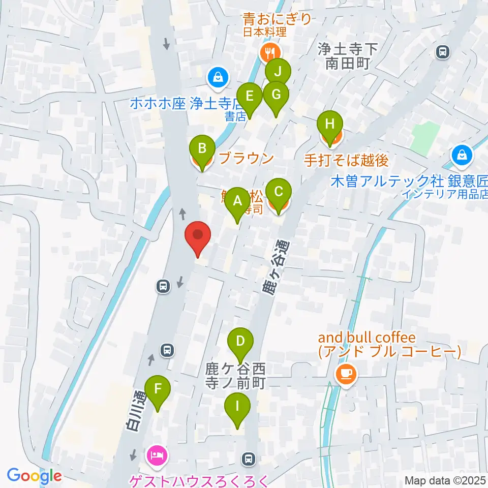 外 soto周辺のファミレス・ファーストフード一覧地図