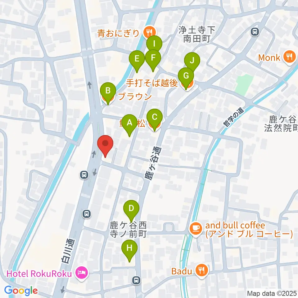 外 soto周辺のファミレス・ファーストフード一覧地図