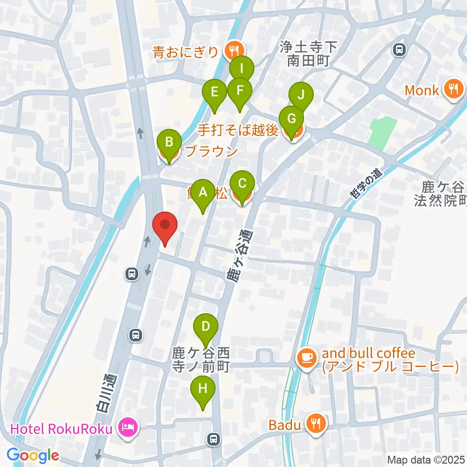 外 soto周辺のファミレス・ファーストフード一覧地図