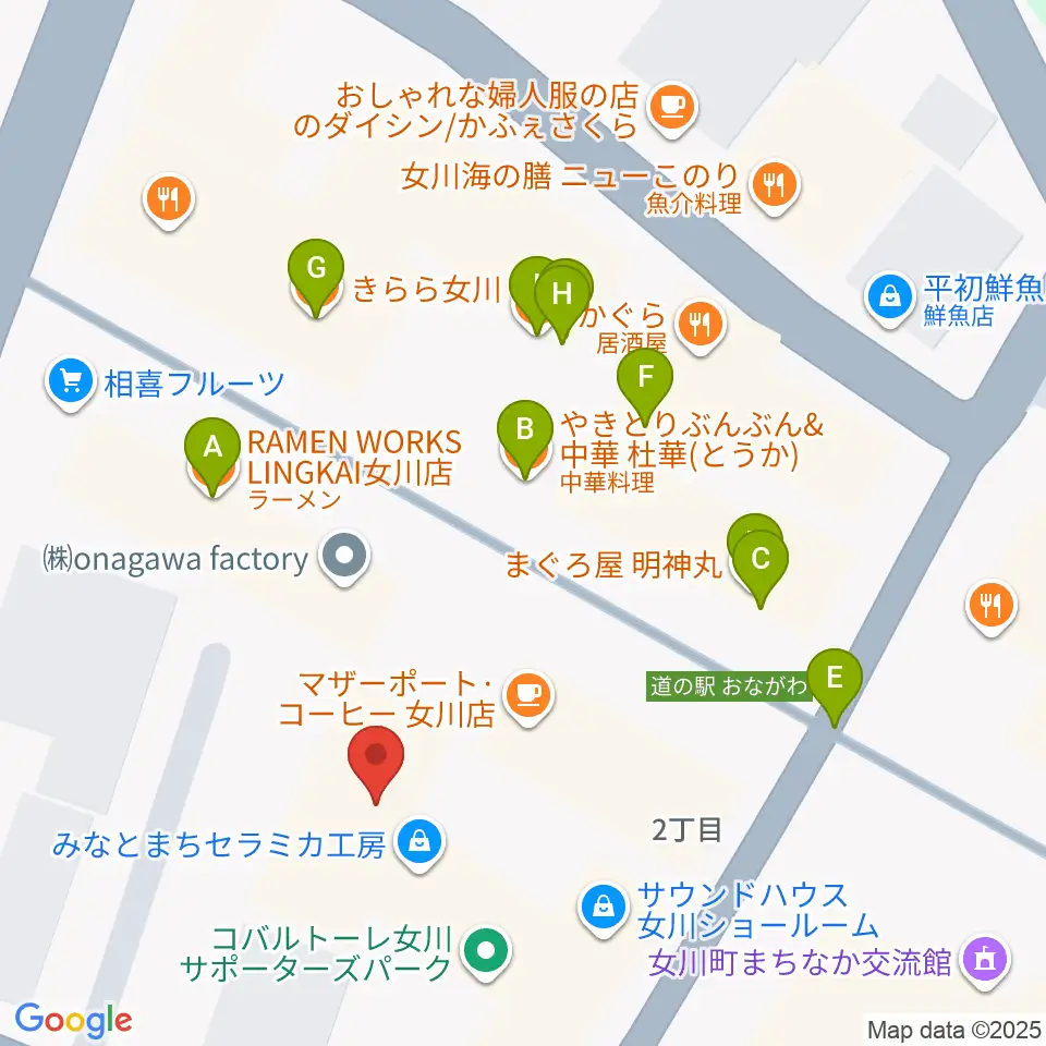 GLIDE周辺のファミレス・ファーストフード一覧地図