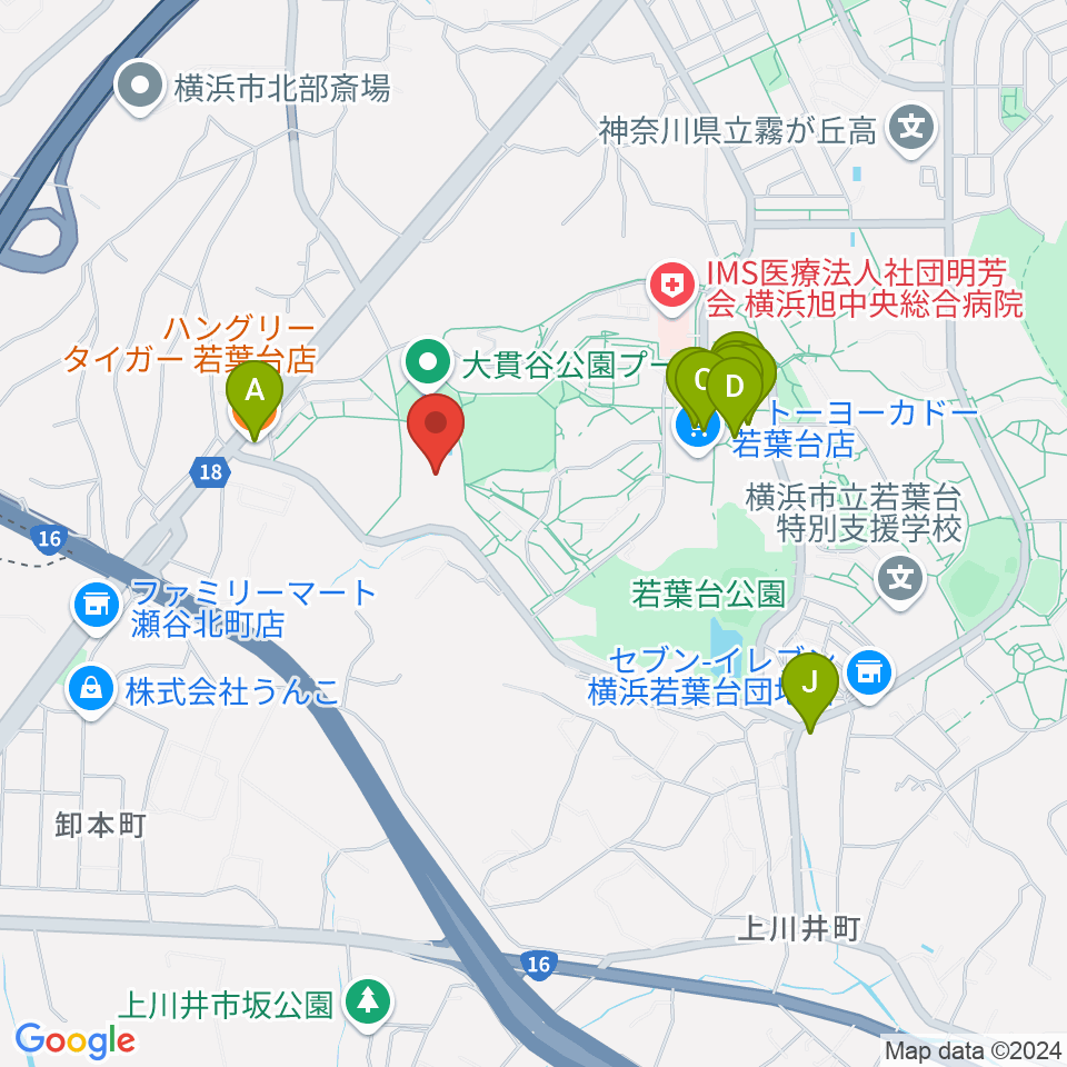 打鼓音 和太鼓教室周辺のファミレス・ファーストフード一覧地図