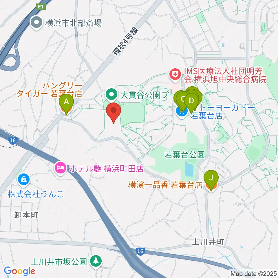 打鼓音 和太鼓教室周辺のファミレス・ファーストフード一覧地図