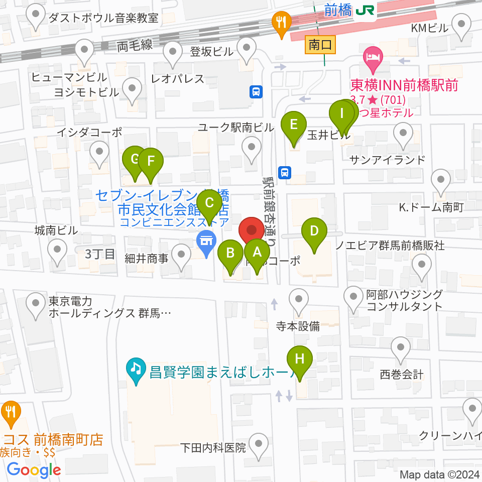 ブラスデコ周辺のファミレス・ファーストフード一覧地図