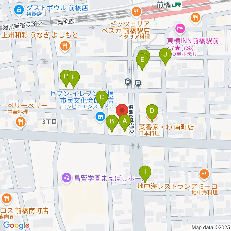 ブラスデコ周辺のファミレス・ファーストフード一覧地図