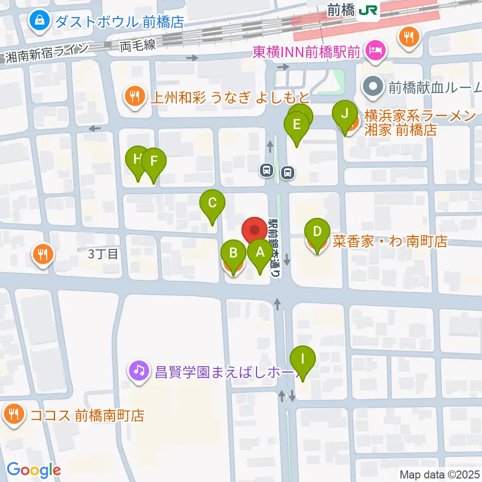 ブラスデコ周辺のファミレス・ファーストフード一覧地図