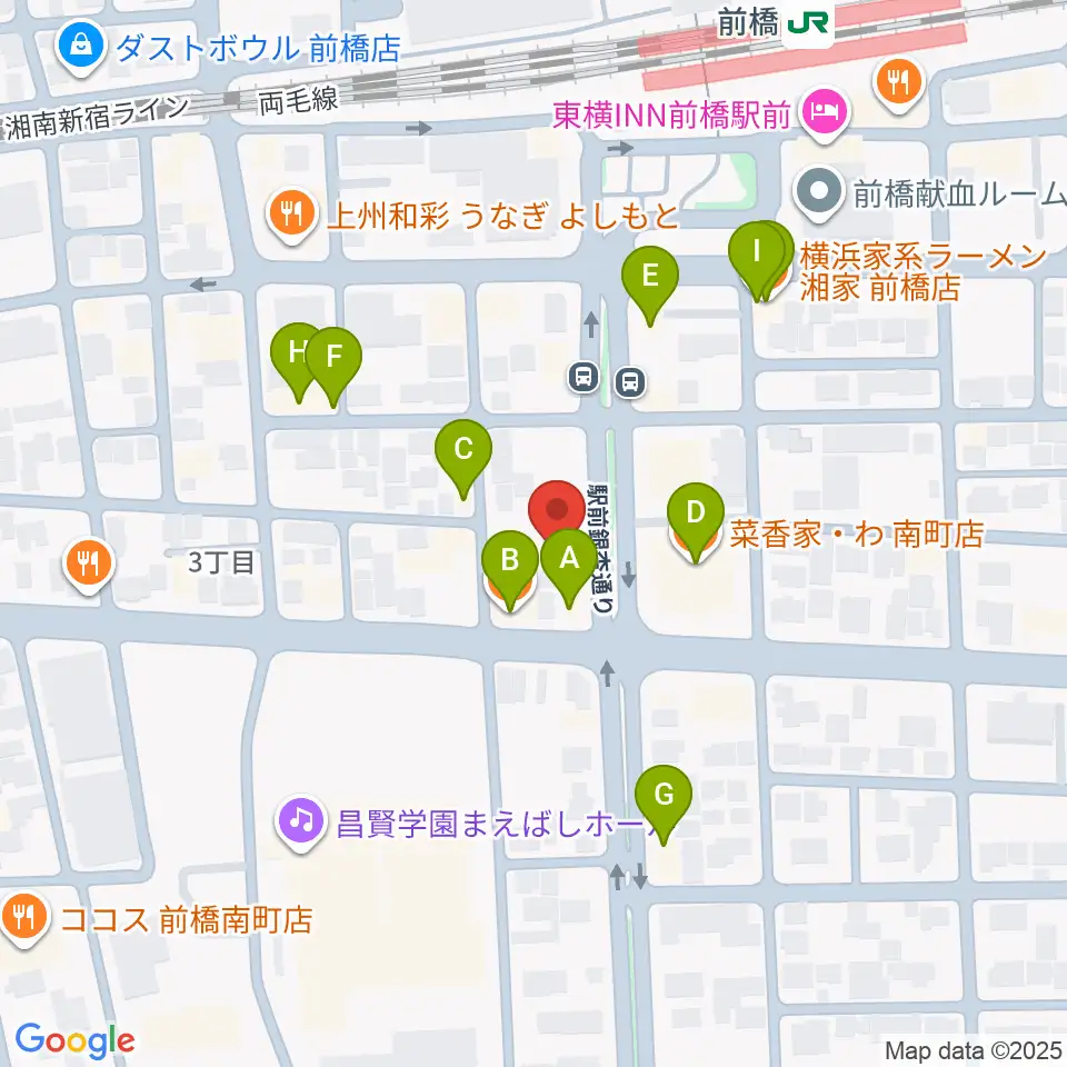 ブラスデコ周辺のファミレス・ファーストフード一覧地図