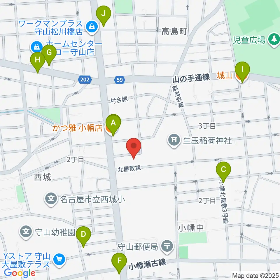 オットリーヤナカザワ周辺のファミレス・ファーストフード一覧地図