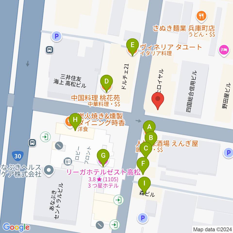 add9 Guitars周辺のファミレス・ファーストフード一覧地図