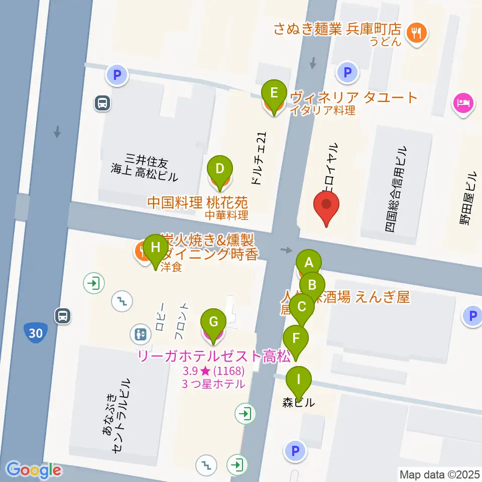 add9 Guitars周辺のファミレス・ファーストフード一覧地図