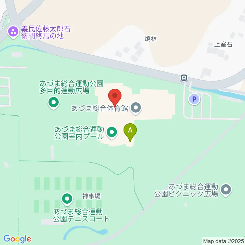 あづま総合体育館周辺のファミレス・ファーストフード一覧地図