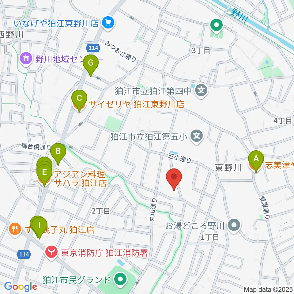 シアターグスタフ周辺のファミレス・ファーストフード一覧地図