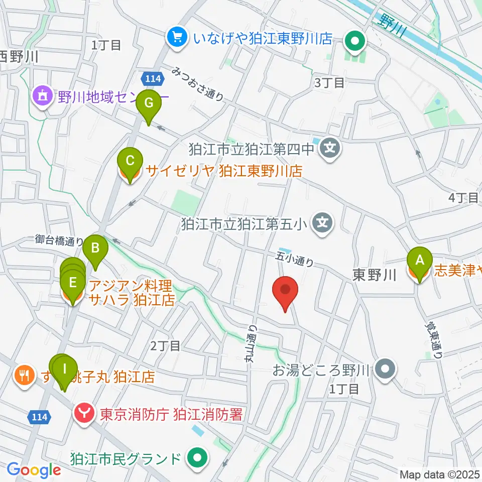 シアターグスタフ周辺のファミレス・ファーストフード一覧地図
