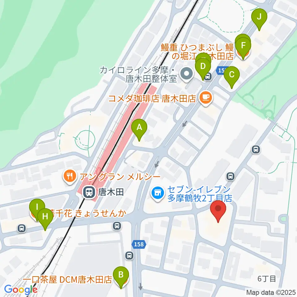 からきだ菖蒲館周辺のファミレス・ファーストフード一覧地図