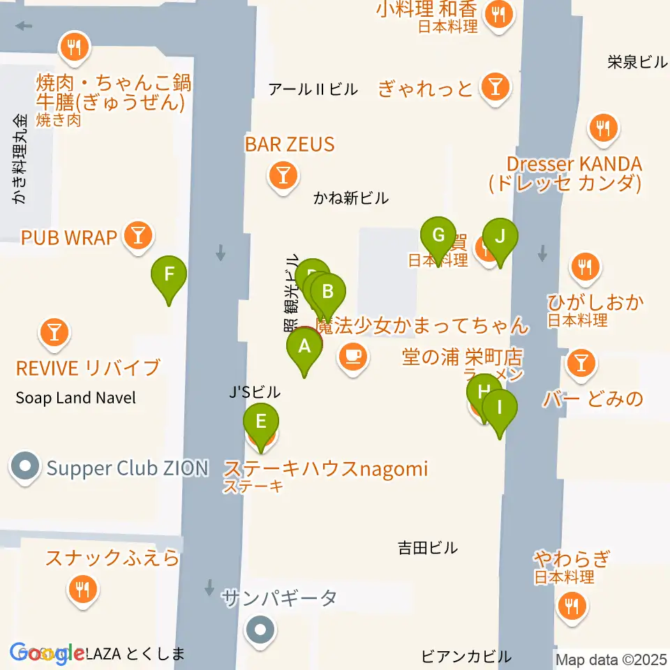 徳島HOT ROD周辺のファミレス・ファーストフード一覧地図