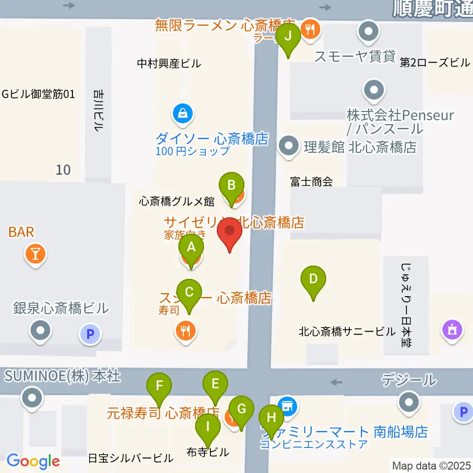 三木楽器ウインドフォレスト周辺のファミレス・ファーストフード一覧地図