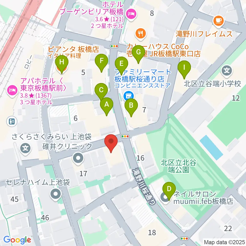 KOYUKI PIANO周辺のファミレス・ファーストフード一覧地図