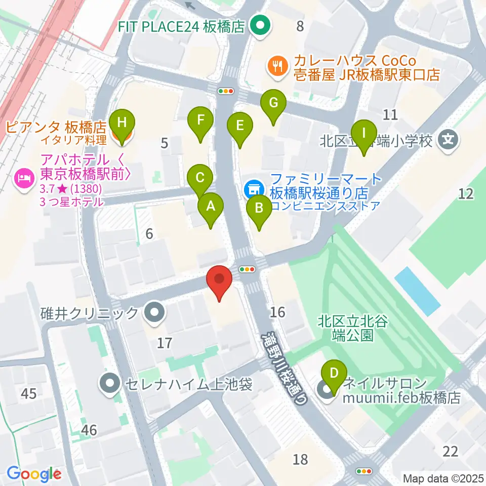 KOYUKI PIANO周辺のファミレス・ファーストフード一覧地図
