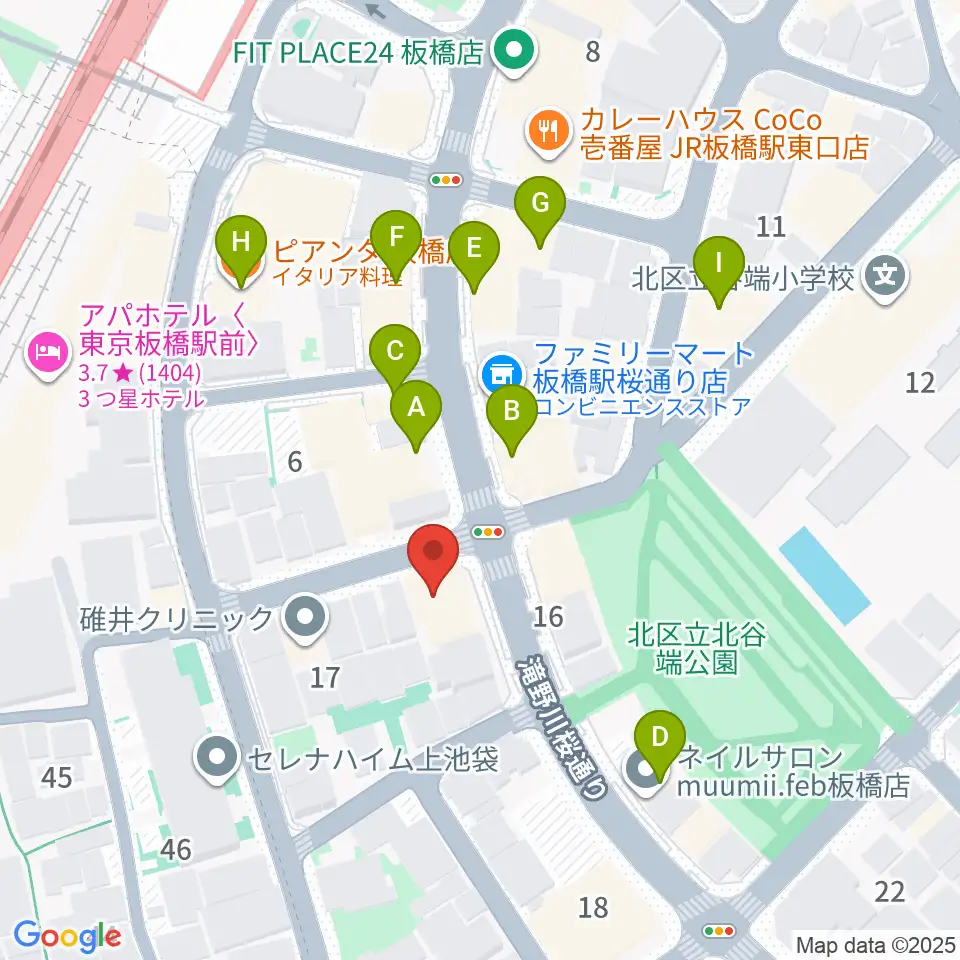 KOYUKI PIANO周辺のファミレス・ファーストフード一覧地図