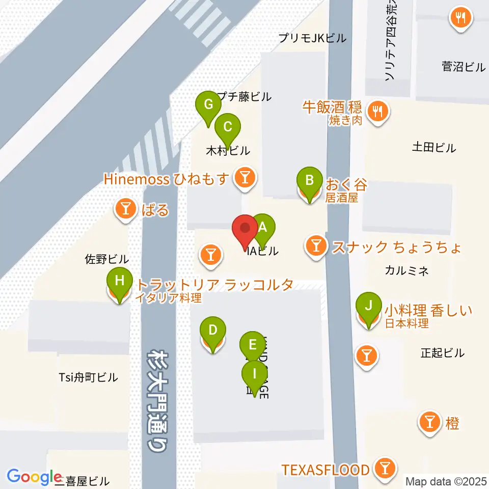 Bar un.10周辺のファミレス・ファーストフード一覧地図
