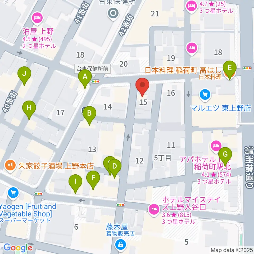 LOVERSION周辺のファミレス・ファーストフード一覧地図