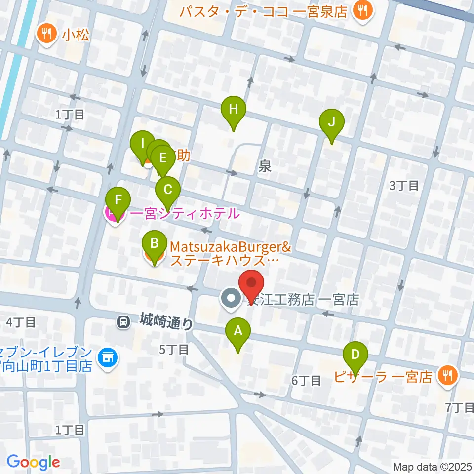 Studio 3km周辺のファミレス・ファーストフード一覧地図