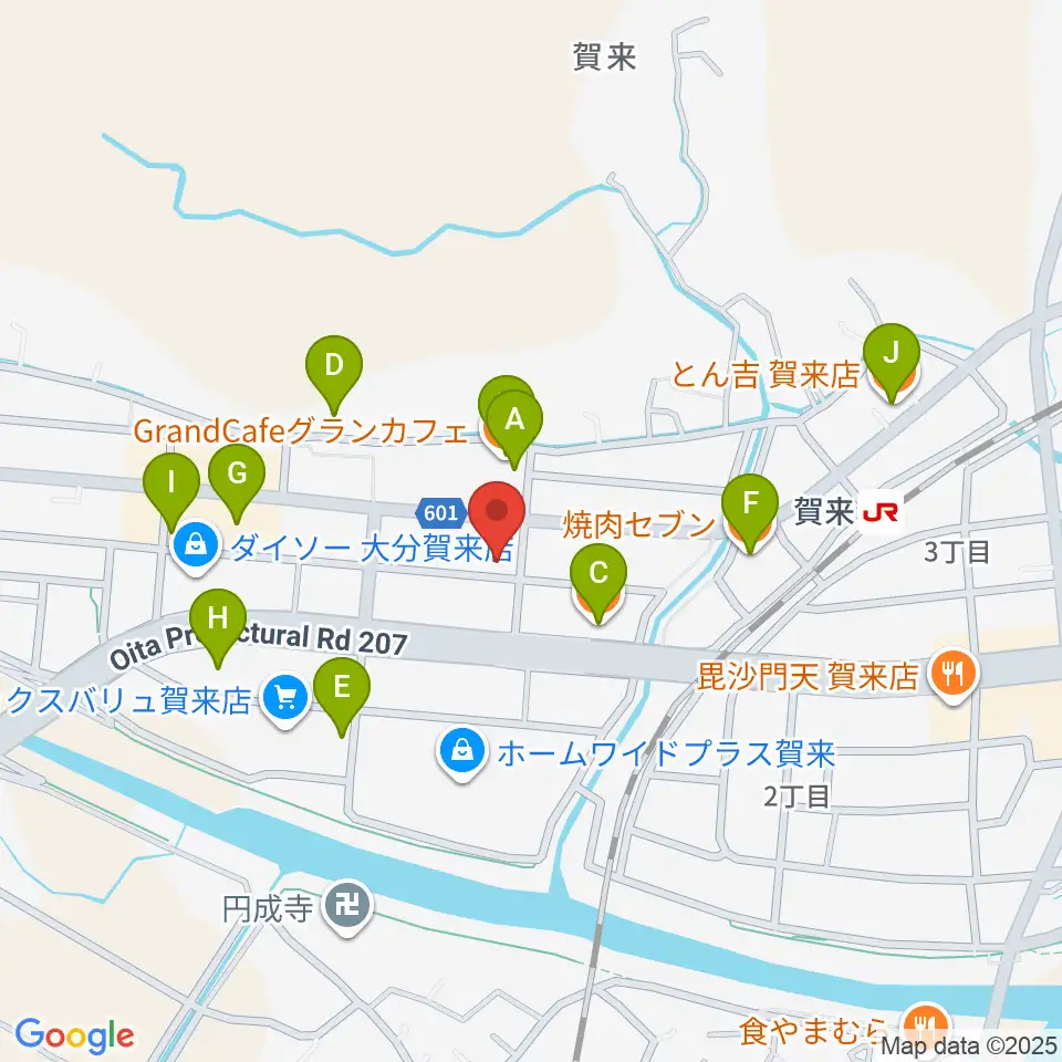 ソニコドラム教室周辺のファミレス・ファーストフード一覧地図