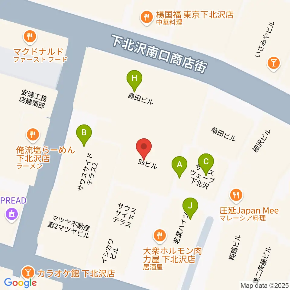 LANDRUTH ランドルース周辺のファミレス・ファーストフード一覧地図