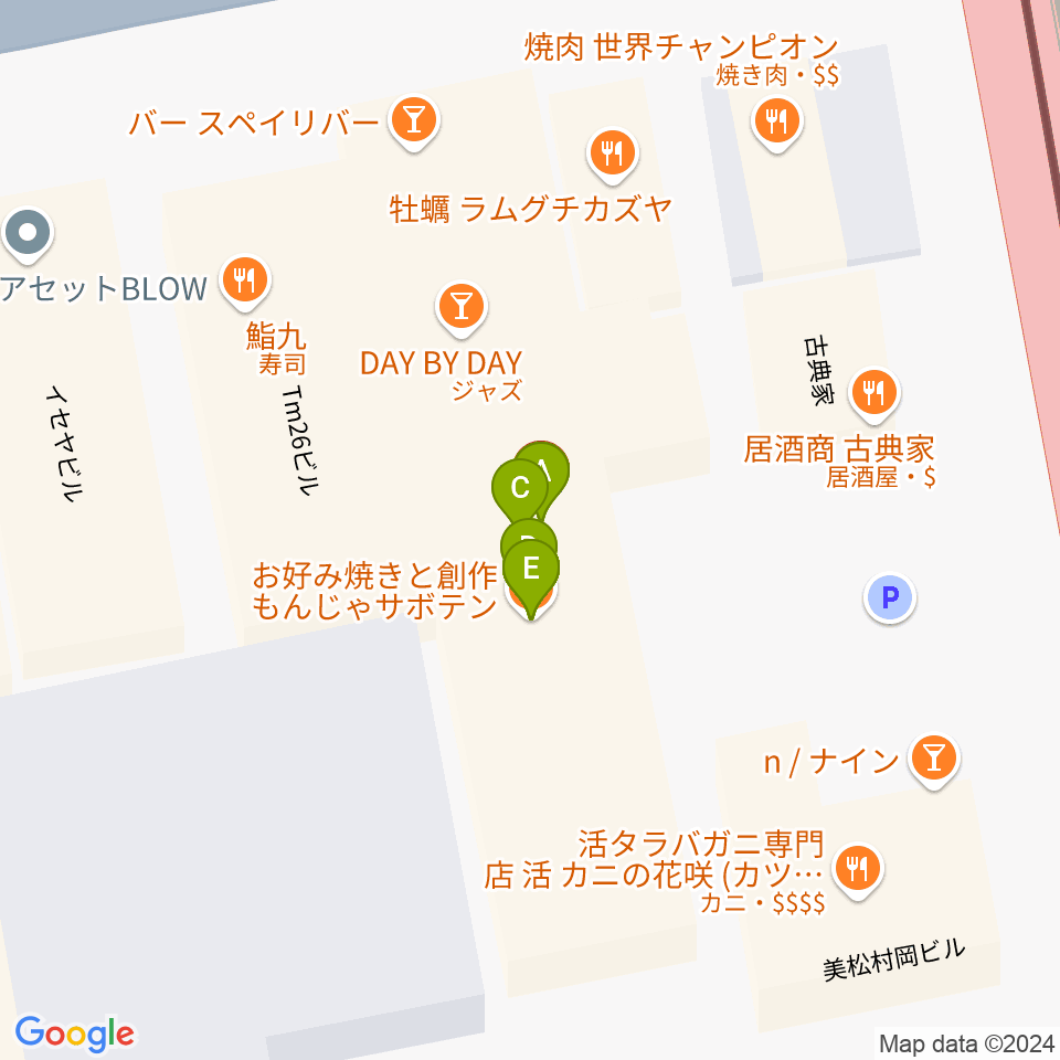 札幌DAY BY DAY周辺のファミレス・ファーストフード一覧地図