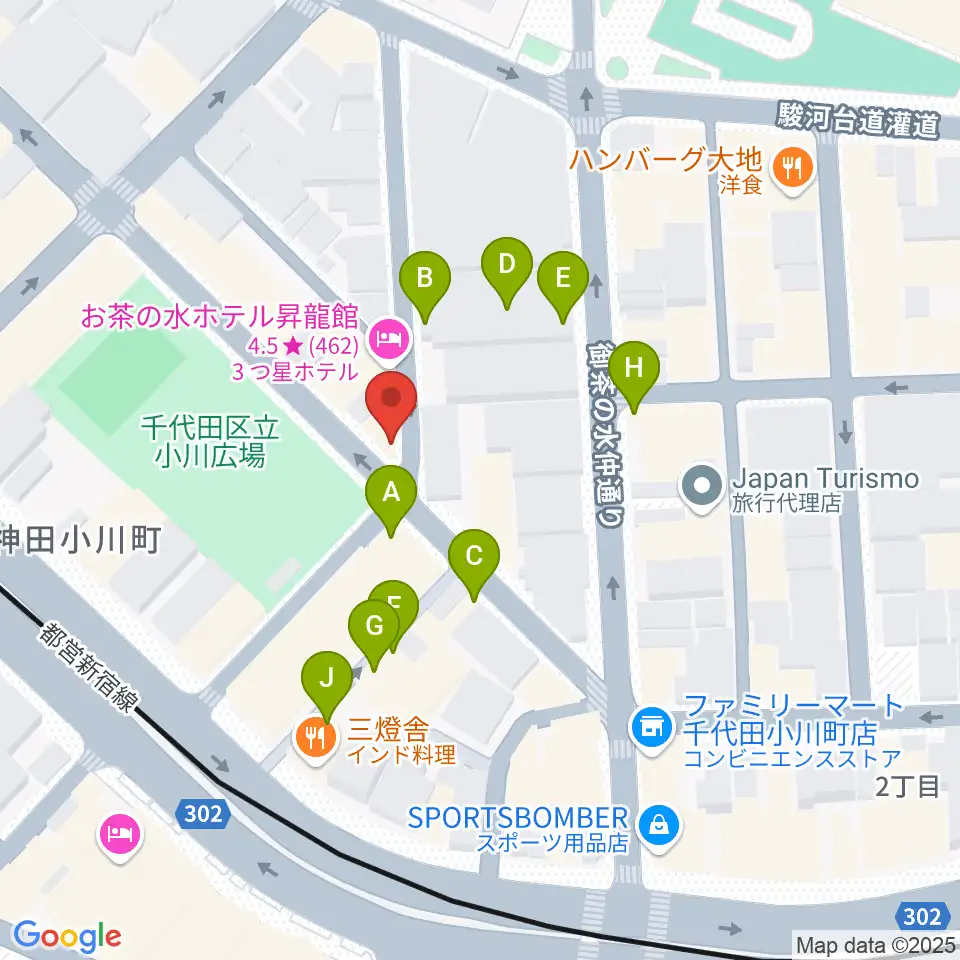 エンギター周辺のファミレス・ファーストフード一覧地図