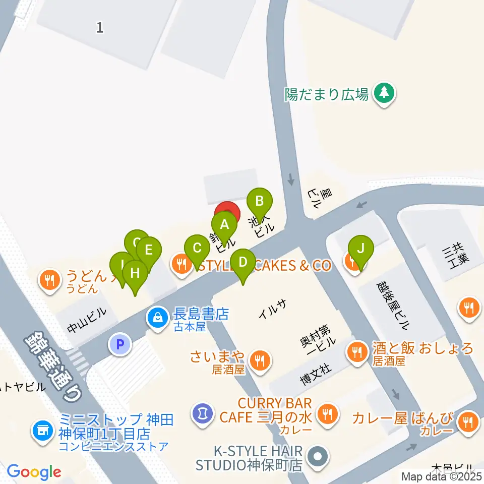アイゼナハ音楽院周辺のファミレス・ファーストフード一覧地図