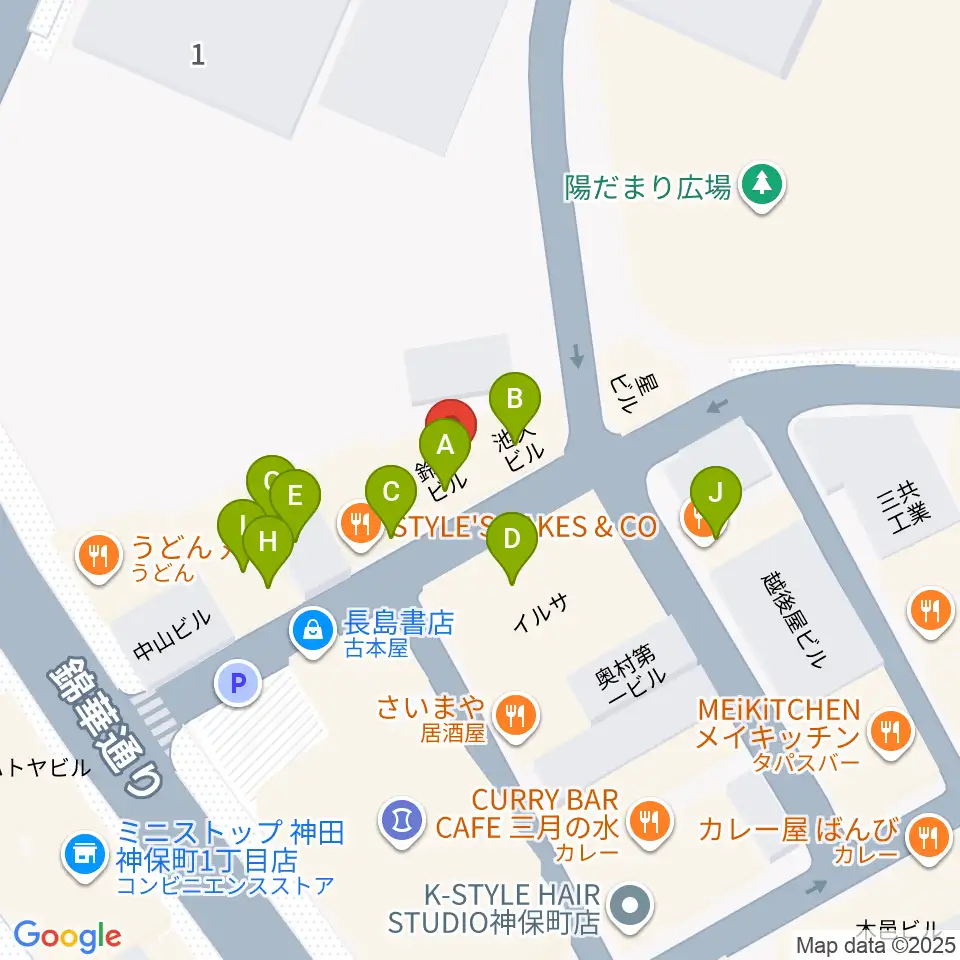 アイゼナハ音楽院周辺のファミレス・ファーストフード一覧地図
