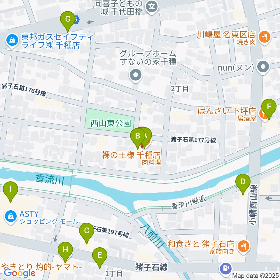 STUDIO SONGS周辺のファミレス・ファーストフード一覧地図