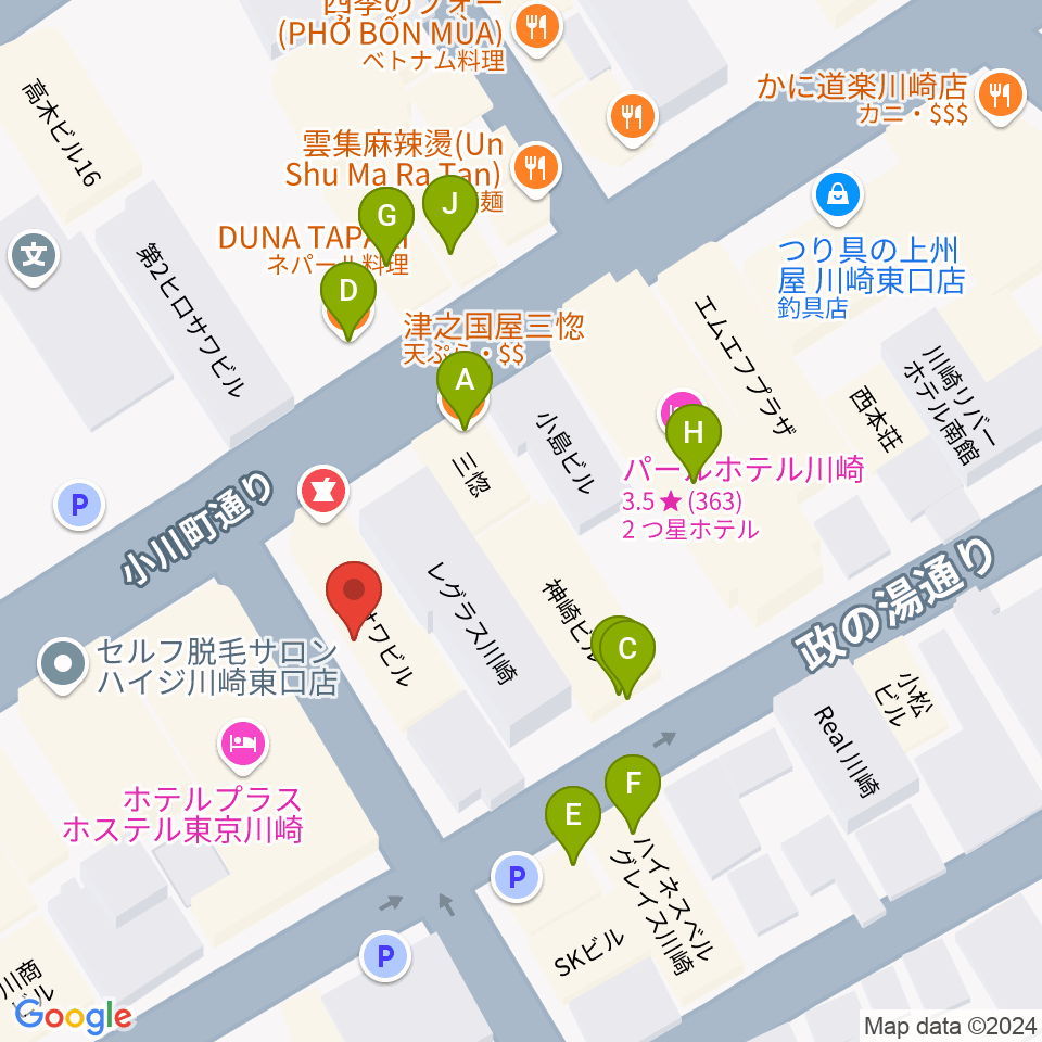 Public House ぴあにしも周辺のファミレス・ファーストフード一覧地図